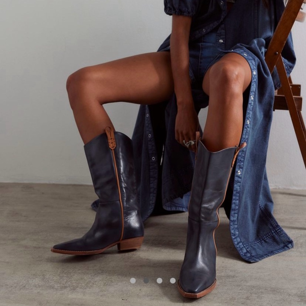 We The Free Washed Black Leather Boots